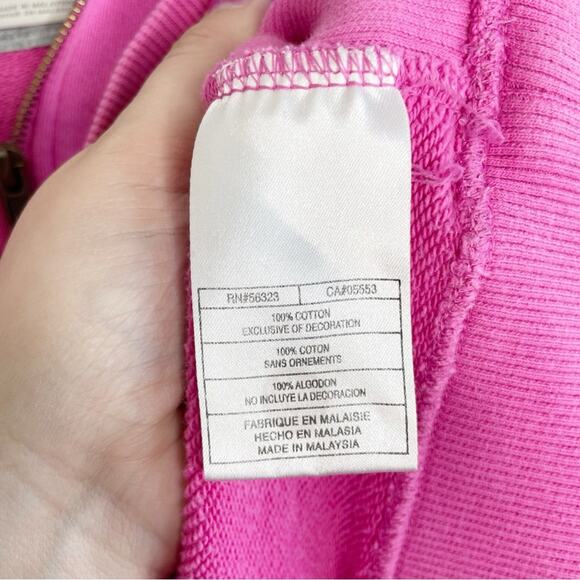 NIKE Pink Long Sleeve Quarter Zip Up Hoodie Embroidered Logo Size Small - Picture 4 of 6